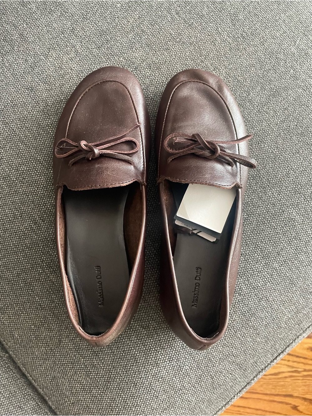 Massimo dutti fall 2026 womens  Brown Leather Lace-Front Loafers - Picture 4 of 4